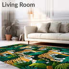 Jungle Tiger Wildlife Pattern Rug