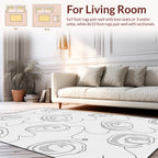 Abstract Organic Swirl Pattern Rug