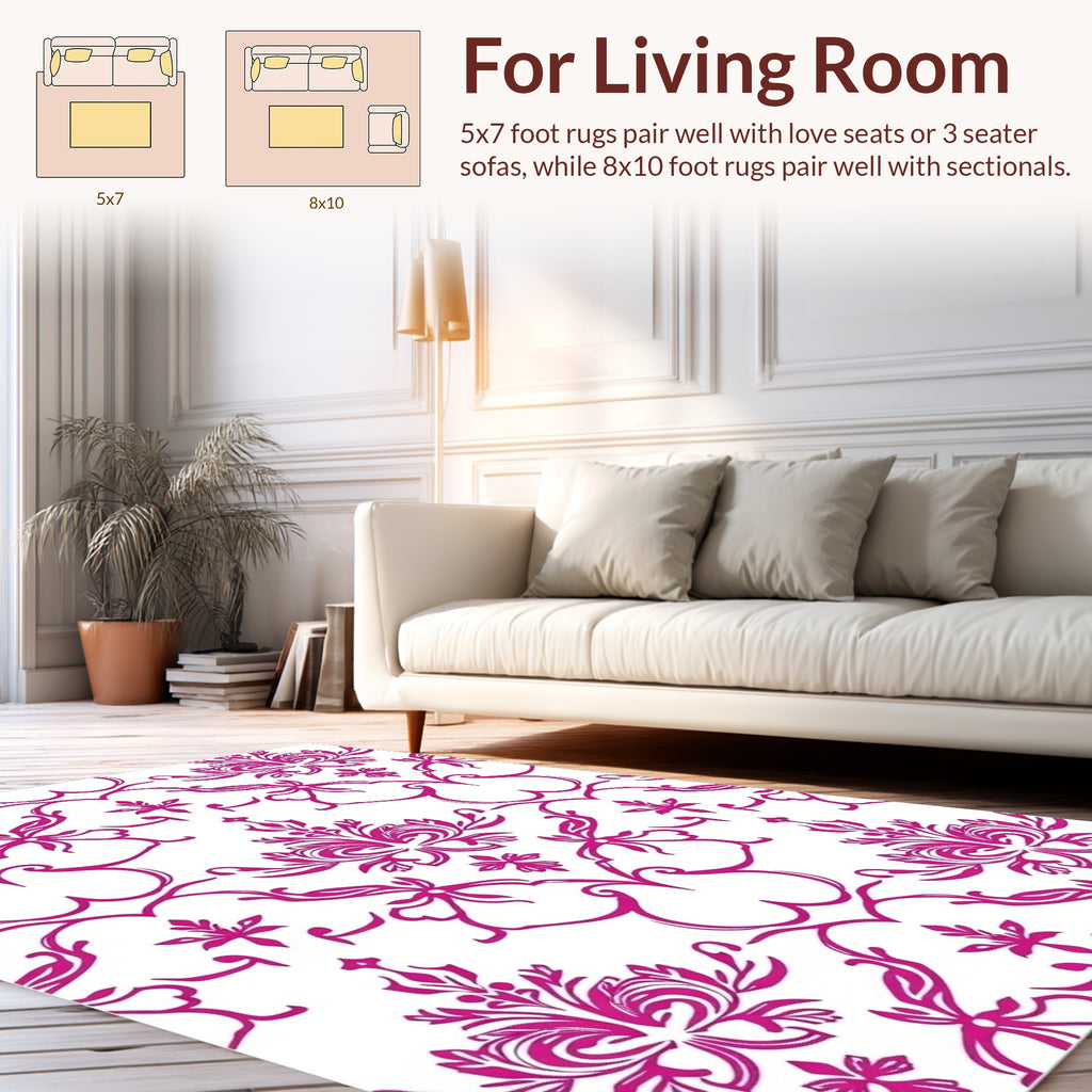 Ornate Paisley Vines Pattern Rug