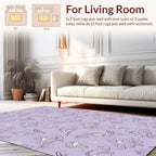 Delicate Floral Outline Pattern Rug