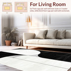 Abstract Geometric Monochrome Pattern Rug