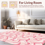 Soft Pink Swirl Pattern Rug