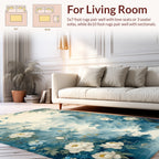 Misty Mountain Peony Landscape Rug