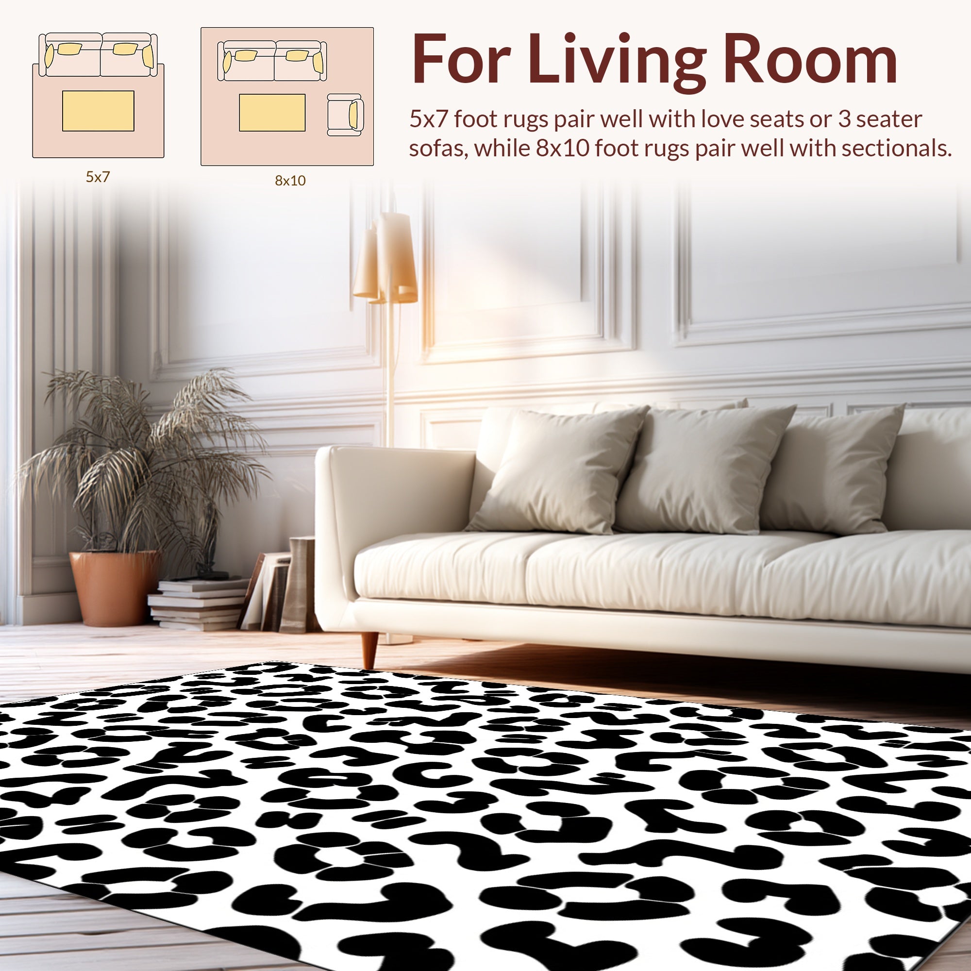 Bold Abstract Animal Spots Rug