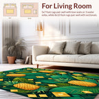 Tropical Pineapple Leaf Pattern Rug