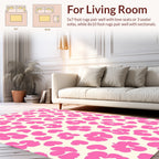 Bright Pink Animal Print Pattern Rug