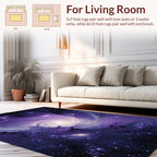 Galactic Swirl Starry Nebula Design Rug