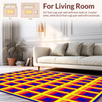 Bold Geometric Retro Pattern Rug