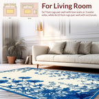 Blue Blossom Chinoiserie Pattern Rug