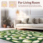 Organic Flowing Leaf Pattern Rug