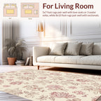 Delicate Blossom Branch Floral Pattern Rug