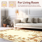 Ornate Floral Vine Border Rug
