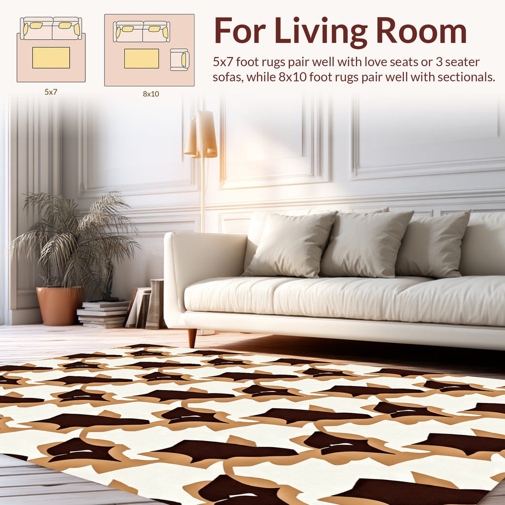 Modern Abstract Geometric Pattern Rug