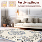 Floral Scrollwork Medallion Design Rug