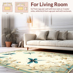 Dragonfly Floral Vintage Style Rug