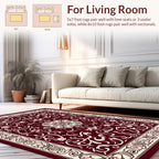 Ornate Floral Swirls and Border Design Rug
