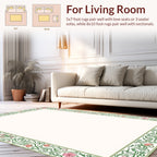 Vintage Floral Swirls Garden Border Rug