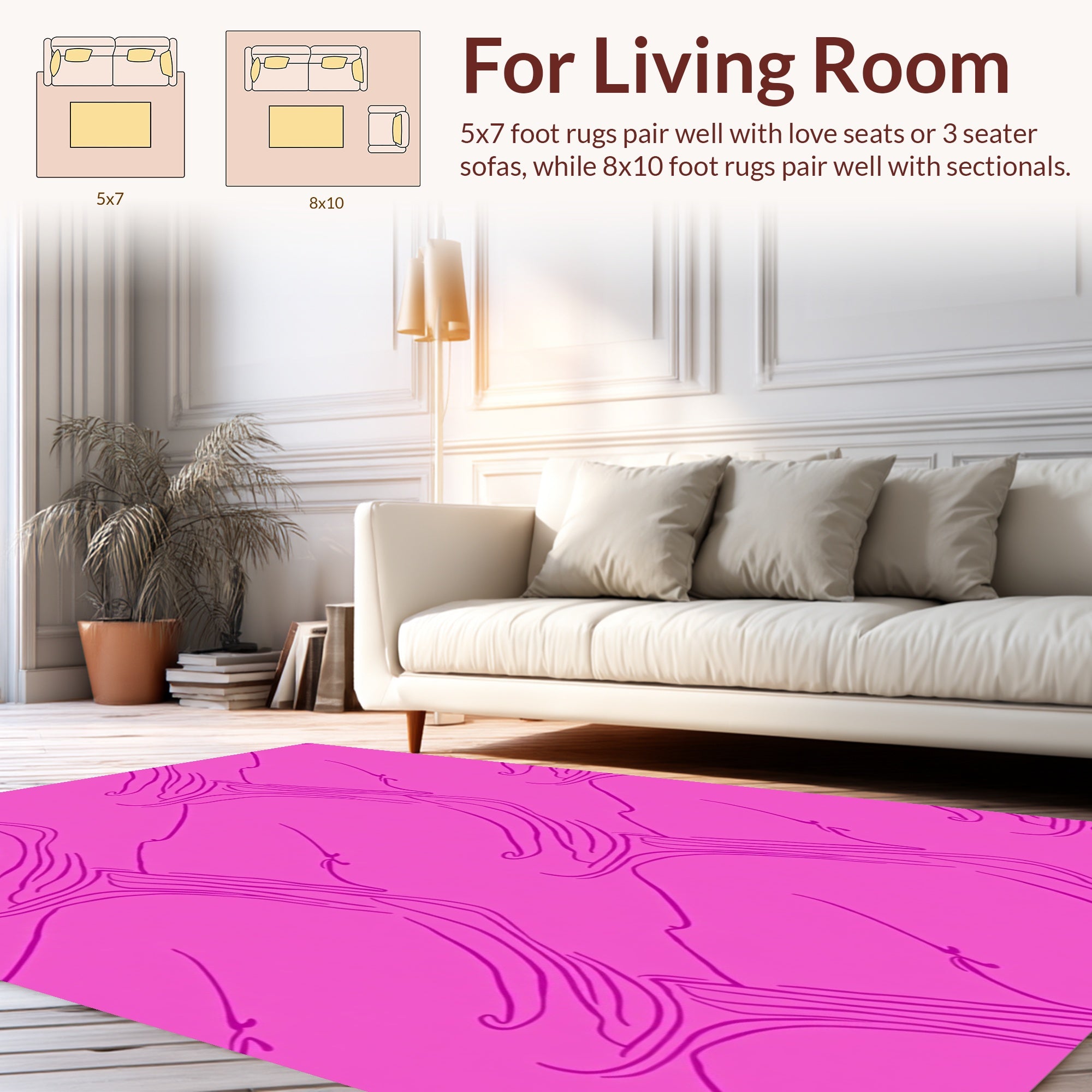 Bold Abstract Wavy Lines Rug