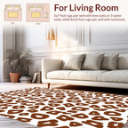 Brown Leopard Print Pattern Rug