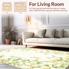 Delicate Cream Floral Vine Pattern Rug