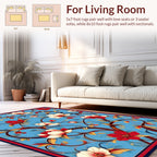 Vibrant Floral Vine Art Design Rug