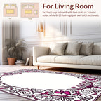 Ornate Floral Vine Swirls Design Elements Rug