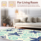 Coastal Starfish Swirls Pattern Rug