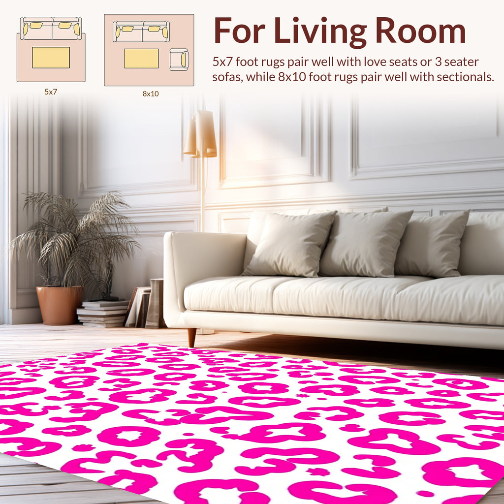 Bold Hot Pink Abstract Spots Rug