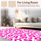 Bold Hot Pink Abstract Spots Rug
