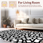 Scattered Rectangles And Circles Design Rug