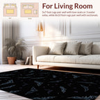 Dark Bat Pattern Print Rug