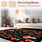 Whimsical Mushroom Pattern Rug