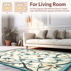 Art Nouveau Floral Vine Botanical Design Rug