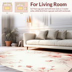 Delicate Blossom Branches Patterned Rug