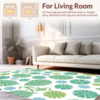 Green Leafy Pond Pattern Rug