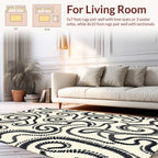 Swirling Linear Dot Pattern Rug