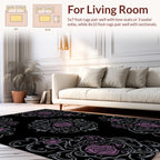 Art Nouveau Rose Vine Swirls Rug
