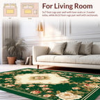 Floral Scrollwork Motif Rug