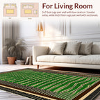 Emerald Crocodile Skin Textured Rug