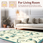 Vintage Floral Vine Scroll Pattern Rug
