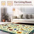 Whimsical Butterflies Garden Blooms Rug