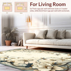 Elegant Floral Vine Scrollwork Design Rug