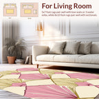 Art Deco Fan Patterned Light Rug