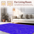 Abstract Blue Swirl Pattern Rug