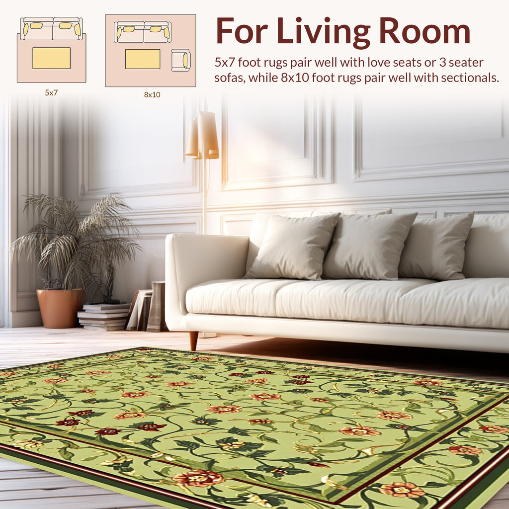 Floral Vine Intricate Pattern Rug