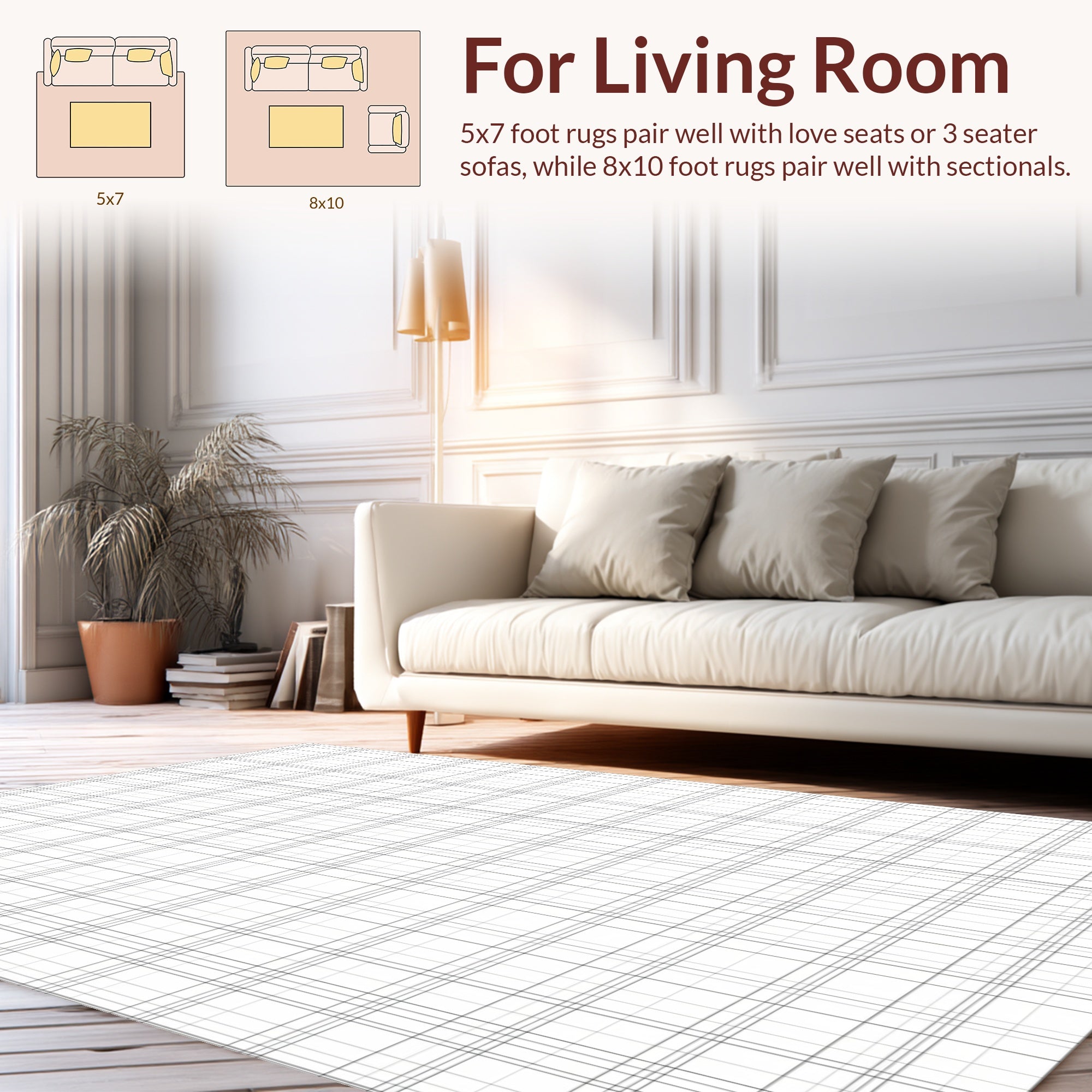 Classic Grid Pattern Rug