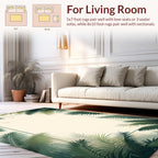 Tropical Palm Frond Border Rug