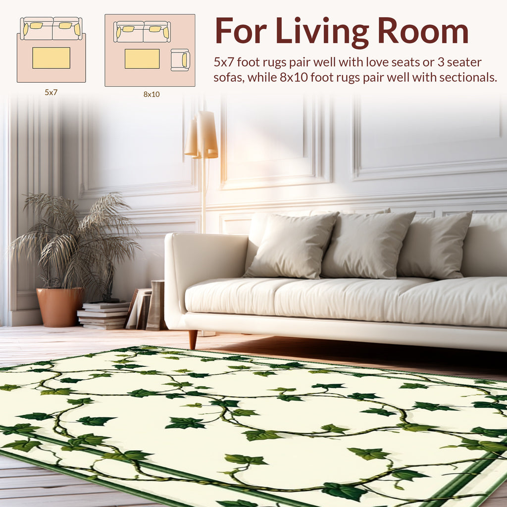 Vine And Leaf Trellis Design Rug