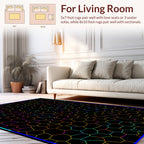 Vibrant Mosaic Cell Pattern Rug