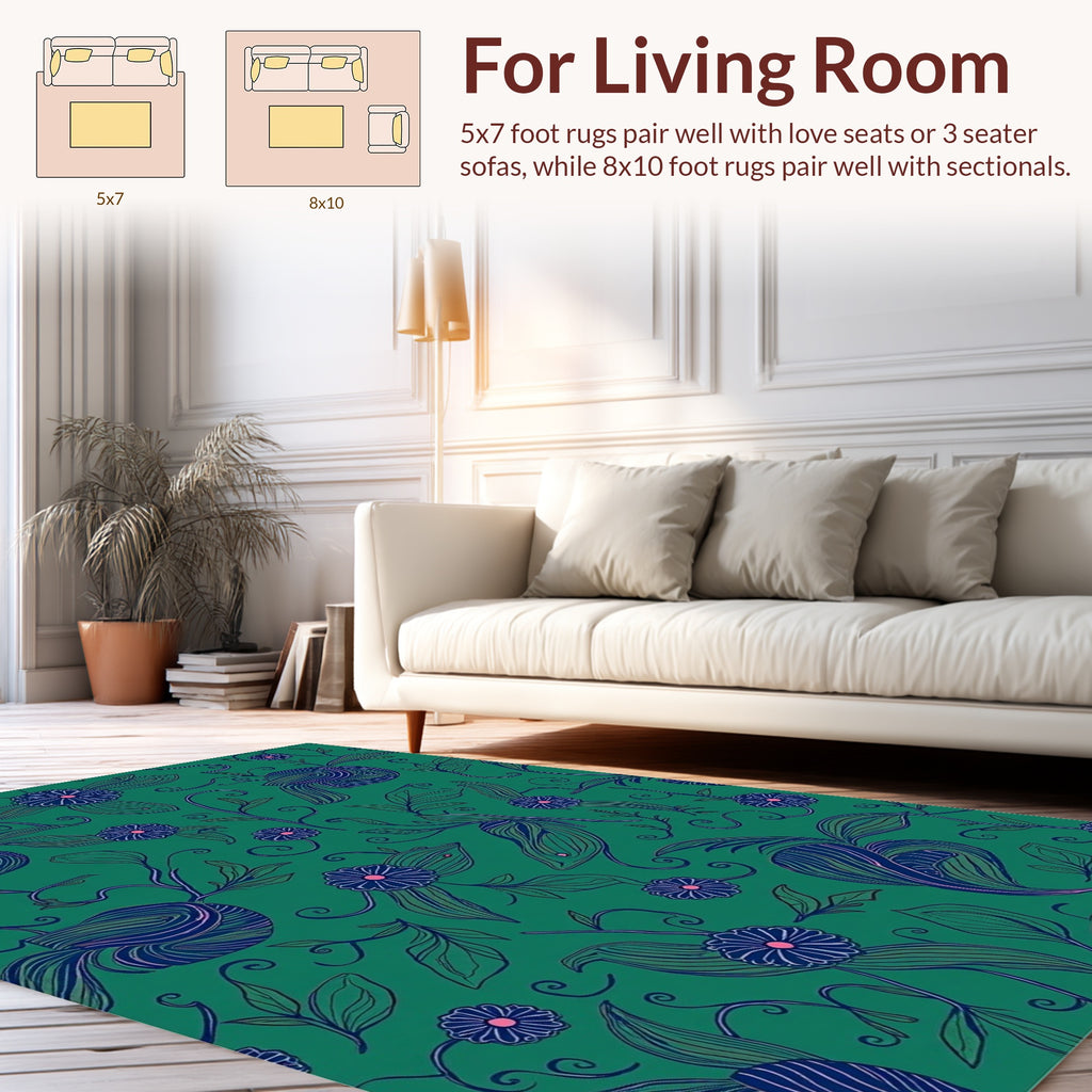 Art Nouveau Floral Vines Rug